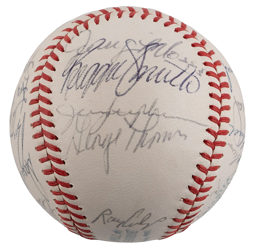 1968 Boston Red Sox Team-Signed Baseball with (24) Signatures Including Elston Howard & Carl Yastzremski - PSA/DNA LOA