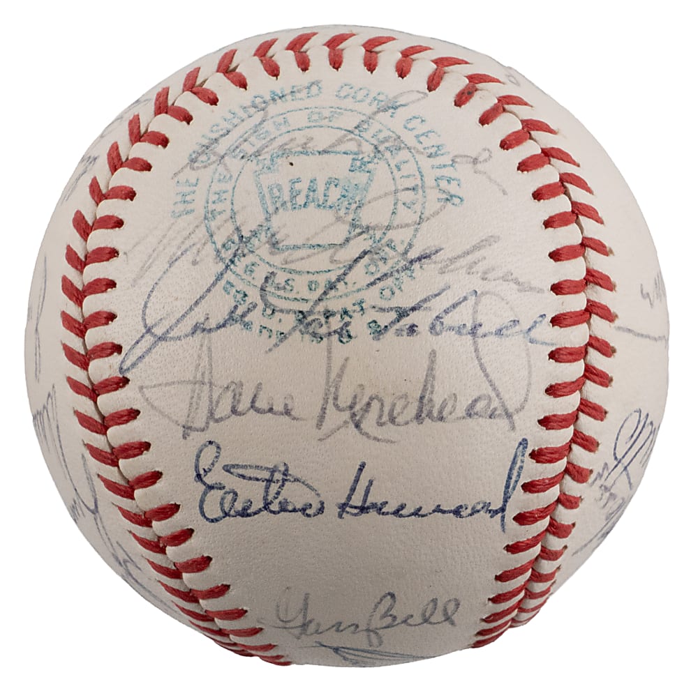1968 Boston Red Sox Team-Signed Baseball with (24) Signatures Including Elston Howard & Carl Yastzremski - PSA/DNA LOA