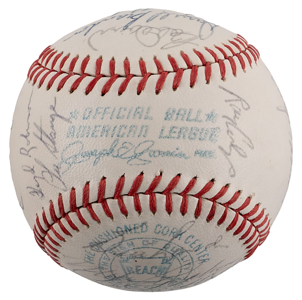 1968 Boston Red Sox Team-Signed Baseball with (24) Signatures Including Elston Howard & Carl Yastzremski - PSA/DNA LOA