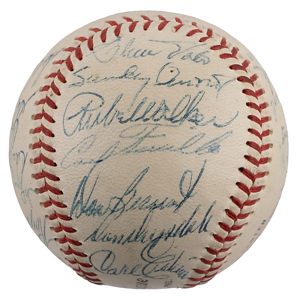 1957 Brooklyn Dodgers Team-Signed ONL/Giles Baseball with (26) Signatures Including Reese, Alston, Drysdale, Hodges & Campanella - Final Year in Brooklyn!