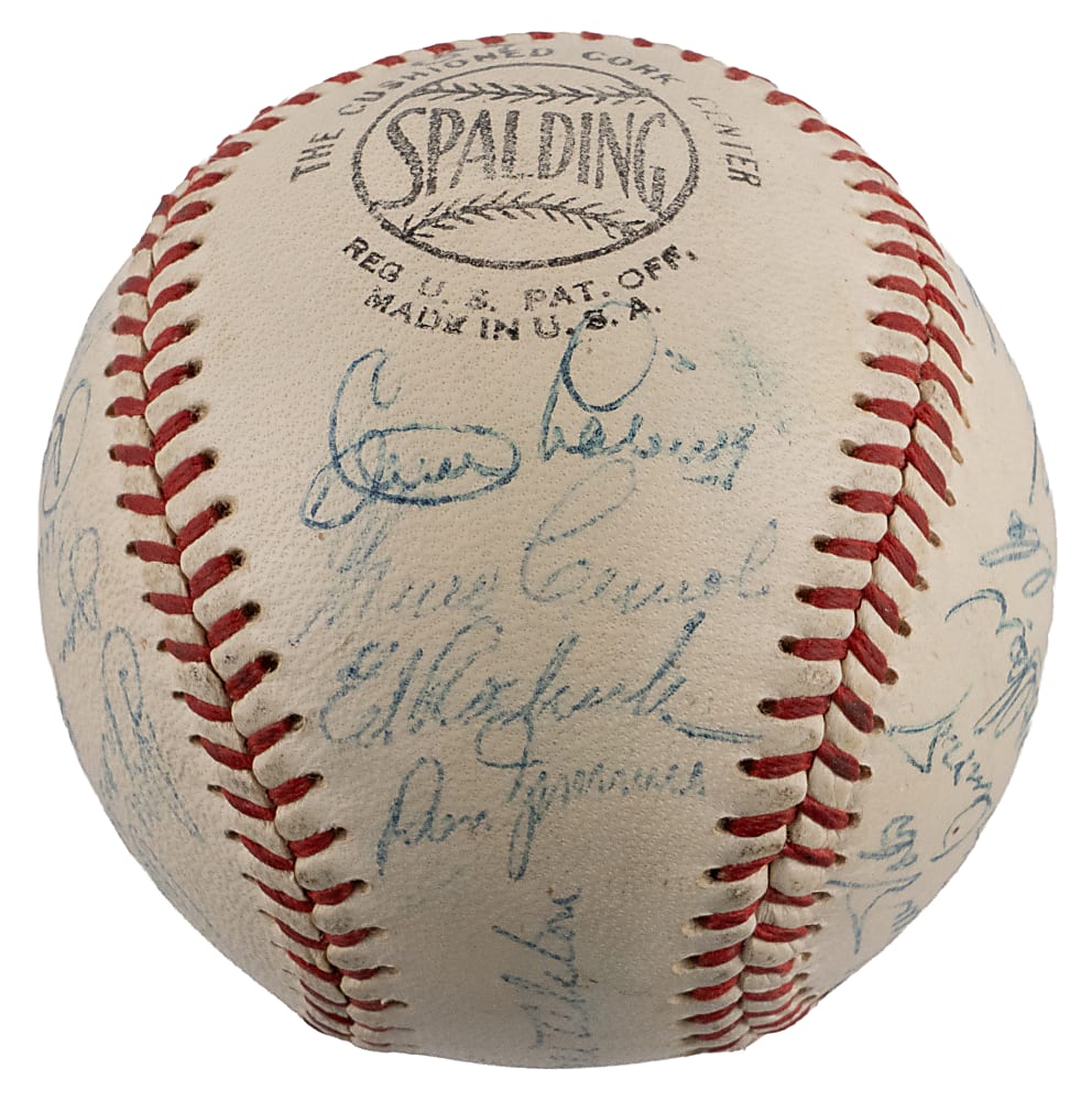 1957 Brooklyn Dodgers Team-Signed ONL/Giles Baseball with (26) Signatures Including Reese, Alston, Drysdale, Hodges & Campanella - Final Year in Brooklyn!