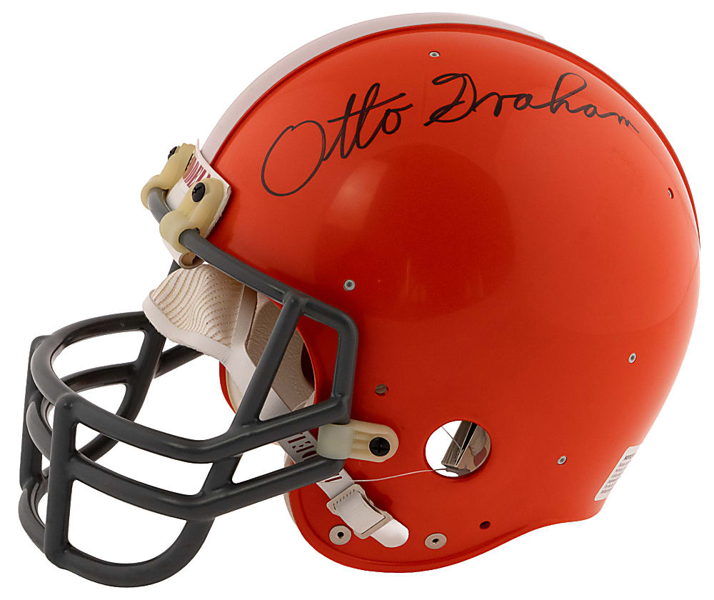 Rare Otto Graham Signed Full-Size Riddell PAC-44 Helmet with Full JSA LOA