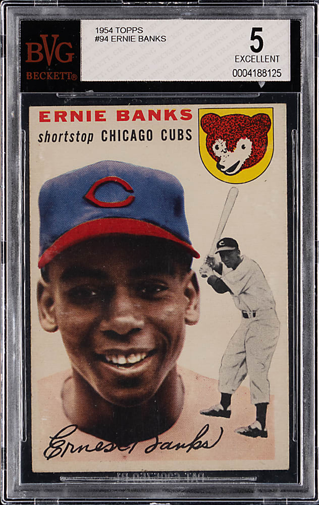 1954 Topps #94 Ernie Banks Rookie BVG EX 5
