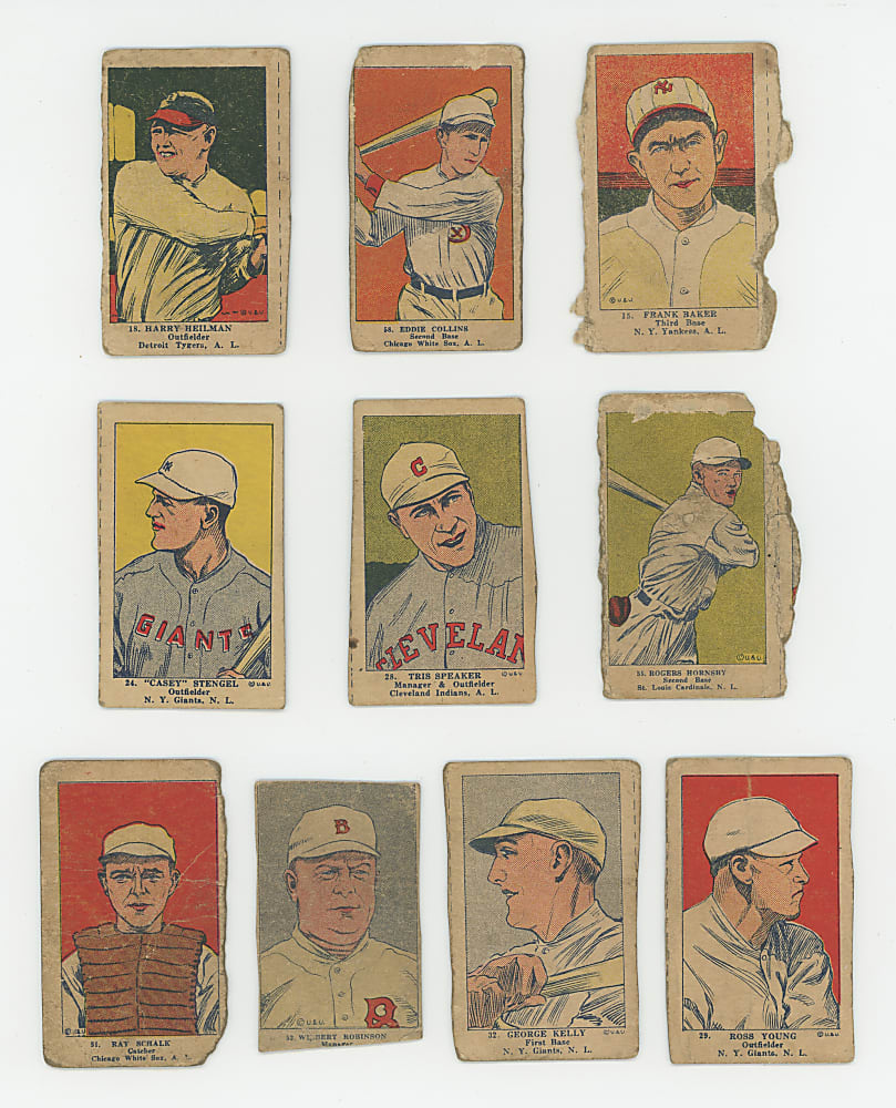 1923 W515-1 Strip Card Starter Set (28) with (10) Hall of Famers Including Hornsby, Speaker & Stengel