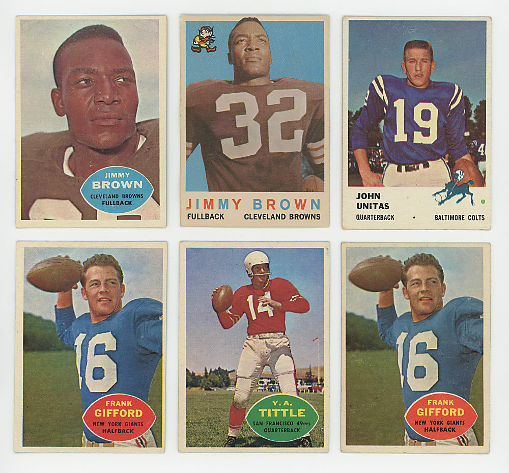 1957-1961 Mostly Topps Football Collection (76) with (33) Hall of Famers Including (2) Jim Brown & Johnny Unitas