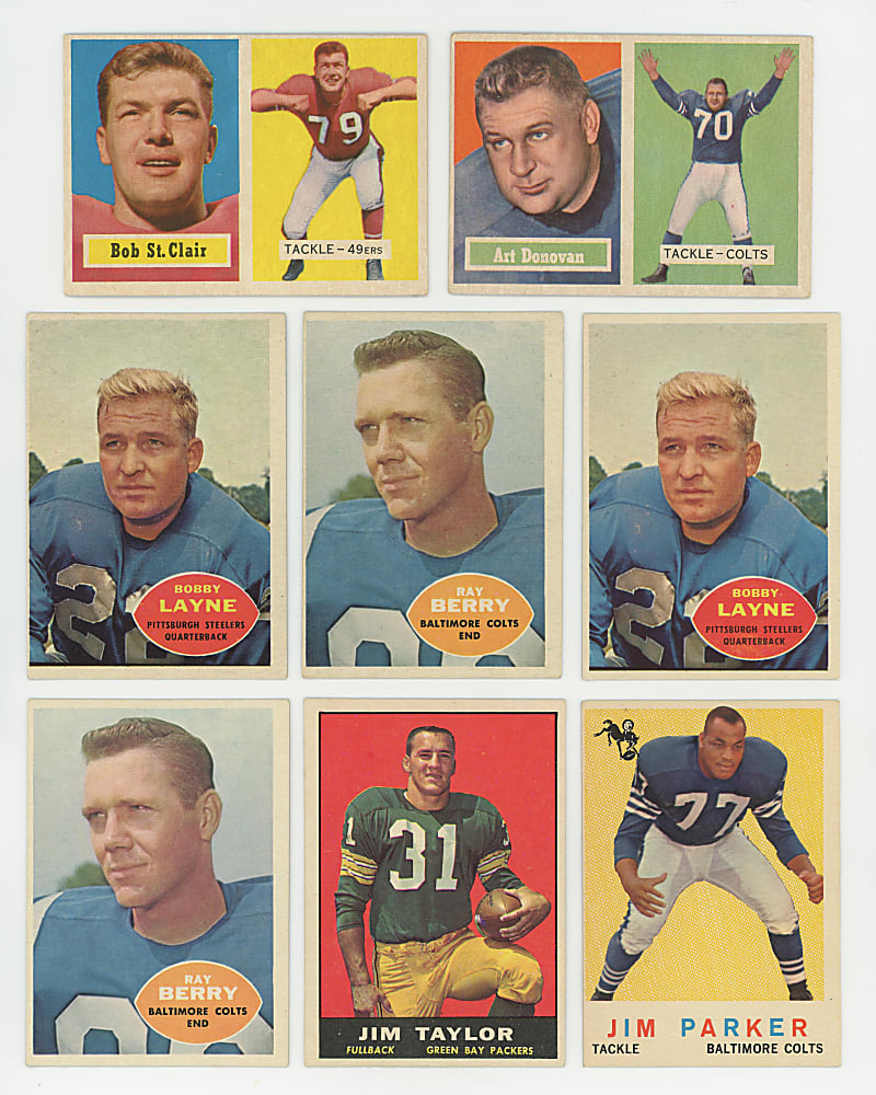 1957-1961 Mostly Topps Football Collection (76) with (33) Hall of Famers Including (2) Jim Brown & Johnny Unitas