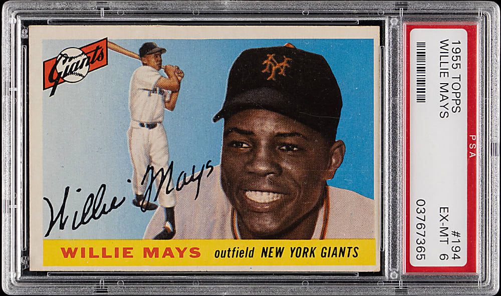 1955 Topps #194 Willie Mays PSA EX-MT 6