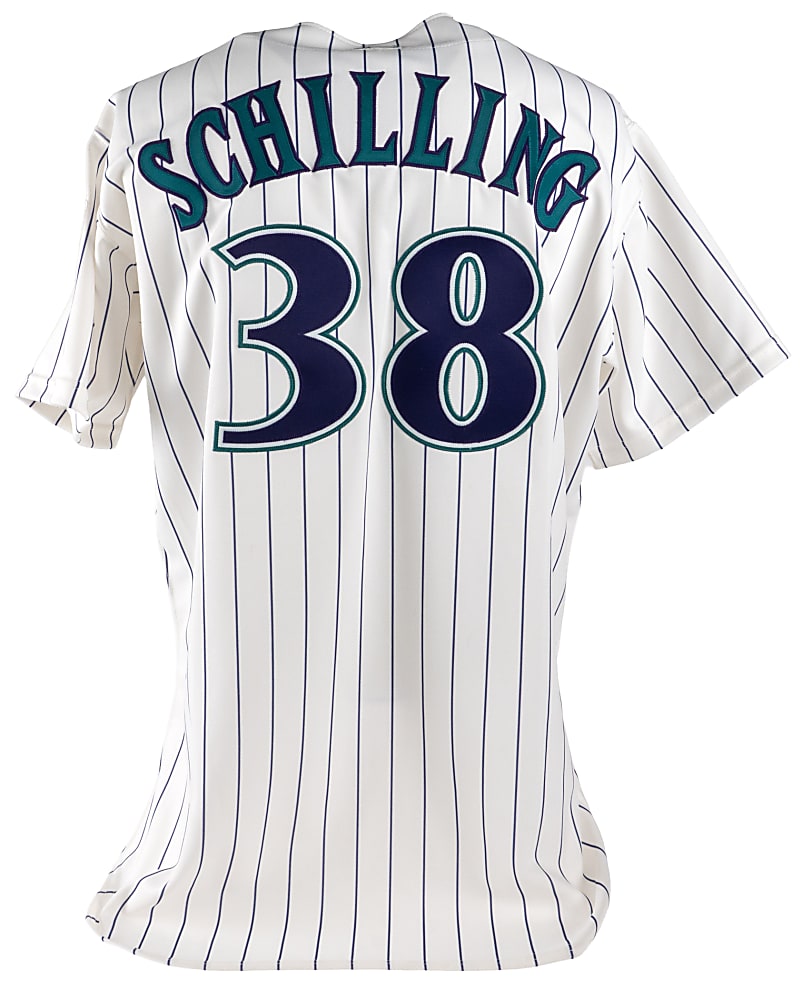 2001 Curt Schilling Arizona Diamondbacks Team-Issued Home Jersey - Phil Wood LOA & Full JSA LOA