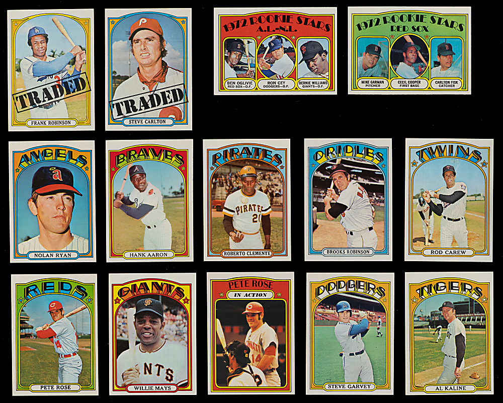 1972 Topps High-Grade Complete Set (787) with (17) PSA Graded NM 7 to NM-MT 8 Graded - Sharp!