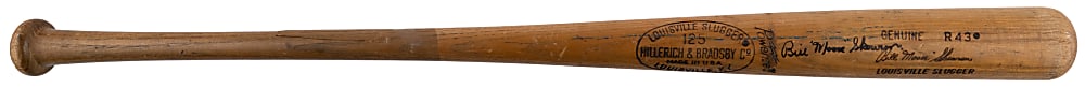 Bill "Moose" Skowron Signed Vintage Post-Career Louisville Slugger R43 Signature Model Bat
