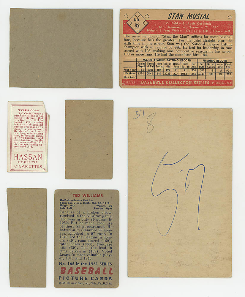 1912-1973 Hall of Fame & Star Collection (34) with T202 Cobb End Panel, Mantle & T. Williams