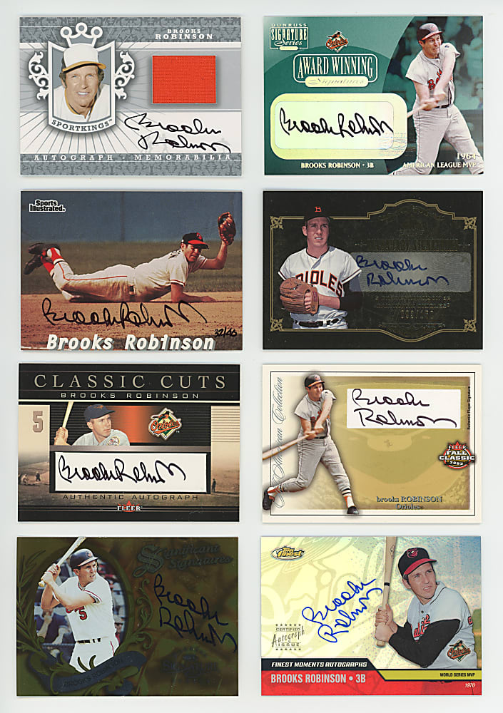 Modern Brooks Robinson Card Collection (290+) with (21) Certified Autographs, (46) Game-Used/Relics & (69) Numbered Including #1/1