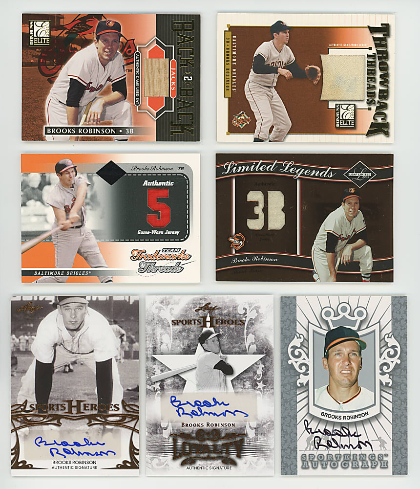 Modern Brooks Robinson Card Collection (290+) with (21) Certified Autographs, (46) Game-Used/Relics & (69) Numbered Including #1/1