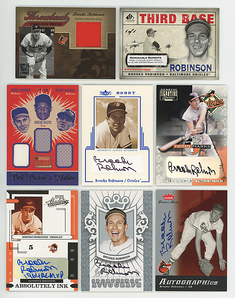 Modern Brooks Robinson Card Collection (290+) with (21) Certified Autographs, (46) Game-Used/Relics & (69) Numbered Including #1/1