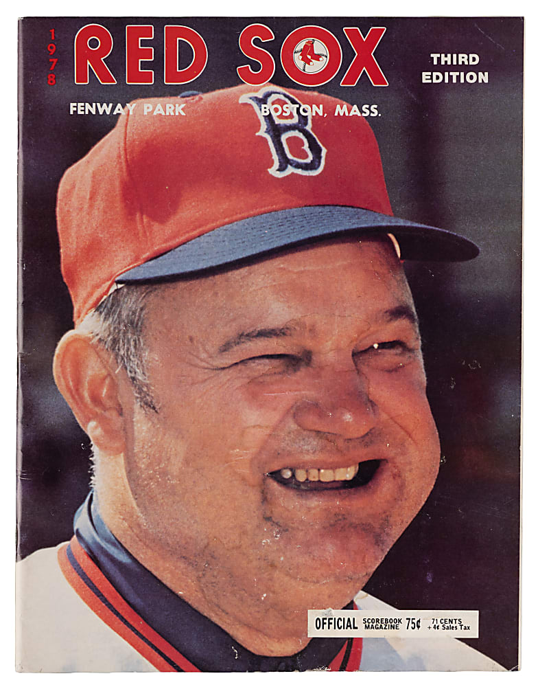 October 2, 1978 Boston Red Sox vs. New York Yankees American League East Tie-Breaker Game Program - Bucky Dent Home Run Game!