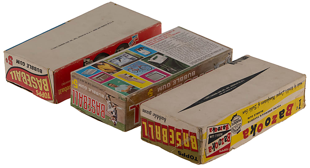 1961-1968 Topps Five-Cent Display Box Trio