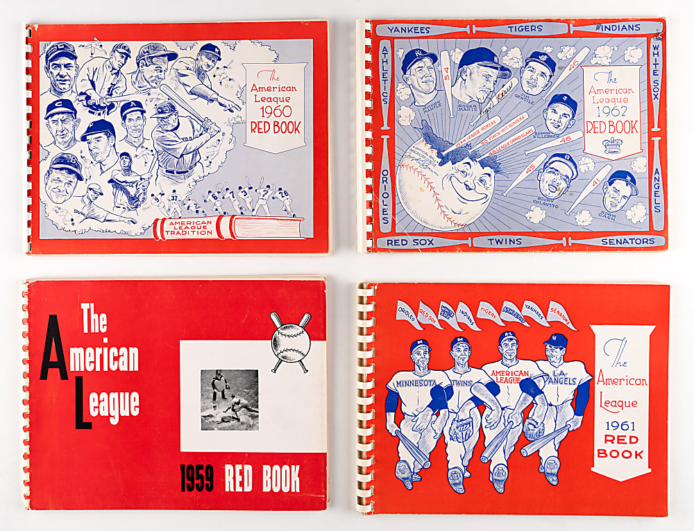 1959-1962 American League Red Book Run (4) with Roger Maris Autographed