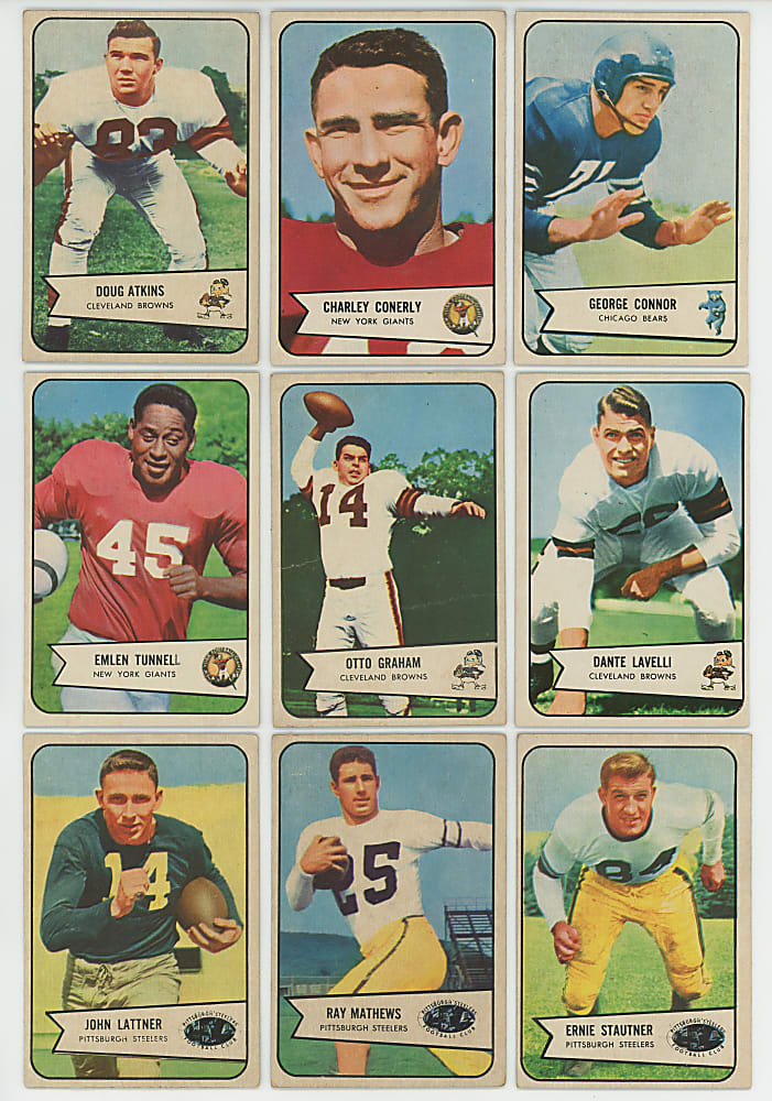 1954 Bowman Football Near Complete Set (126/128)