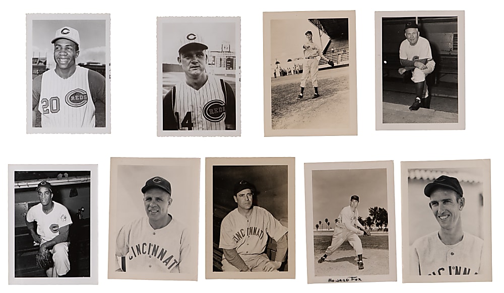 1950s-1960s Cincinnati Reds Official Team Photographs with Backstamps (93) Including Hornsby & F. Robinson