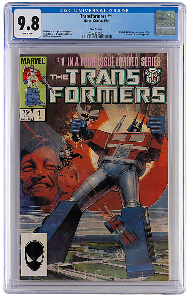 1984 Marvel The Transformers #1 First Autobots & Decepticons - CGC 9.8