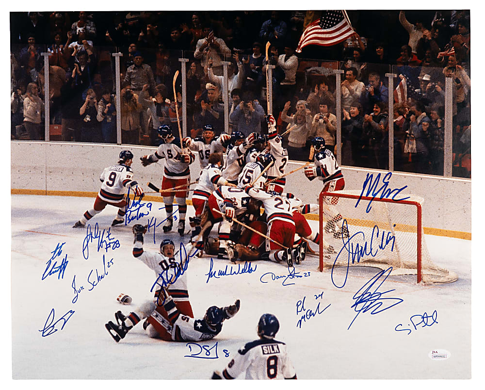 1980 Miracle On Ice Team USA 16x20 Photograph Signed by (15) - JSA