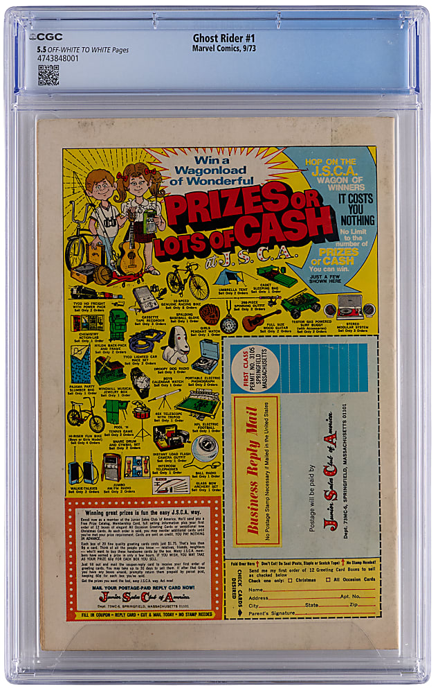 1973 Marvel Ghost Rider #1 First Son of Satan - CGC 5.5