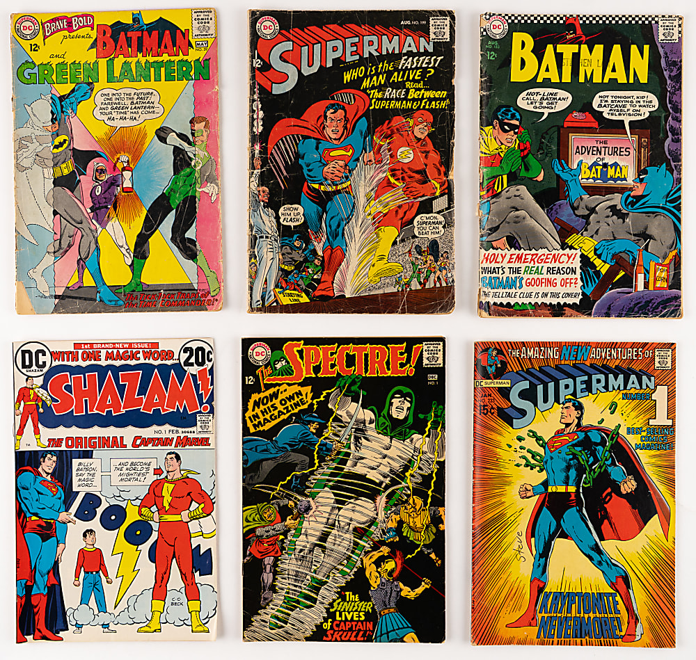 1960-1975 DC Comic Book Collection (81) with Superman #233, Spectre #1 & SHAZAM #1