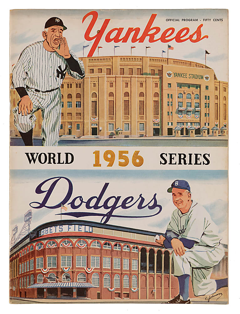 1956 World Series Game 5 Don Larsen Perfect Game Program