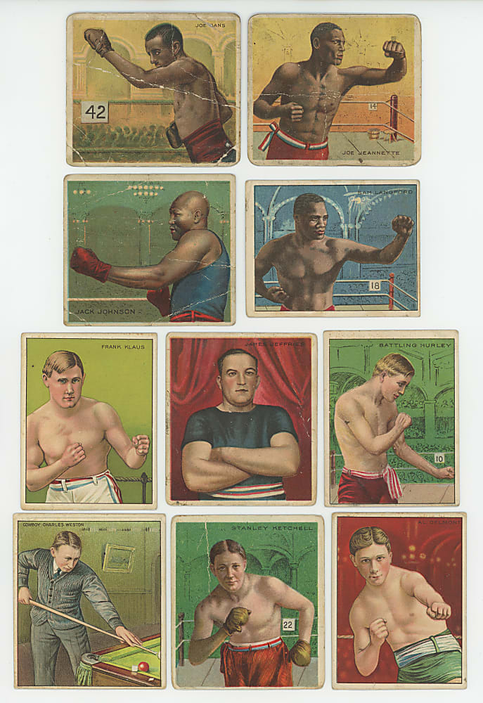 1910 T218 Champions Collection (71) with (36) Boxers Including Jack Johnson Side View