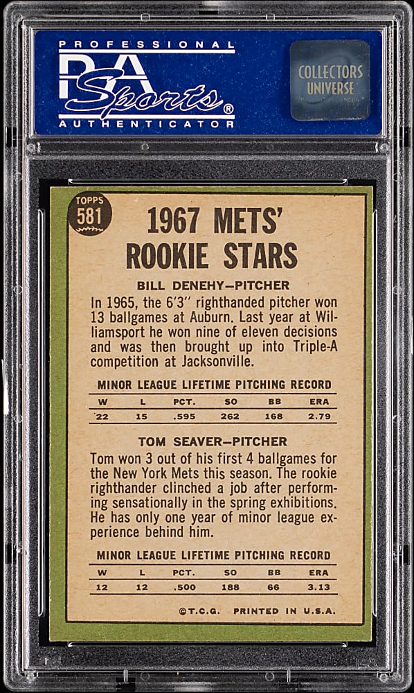 1967 Topps #581 Tom Seaver Rookie PSA EX-MT 6