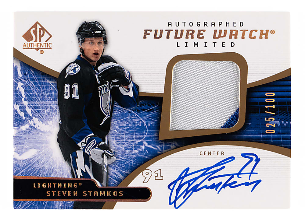 2008-2009 SP Authentic Hockey Future Watch #247 Steven Stamkos Autograph Patch Rookie #/100