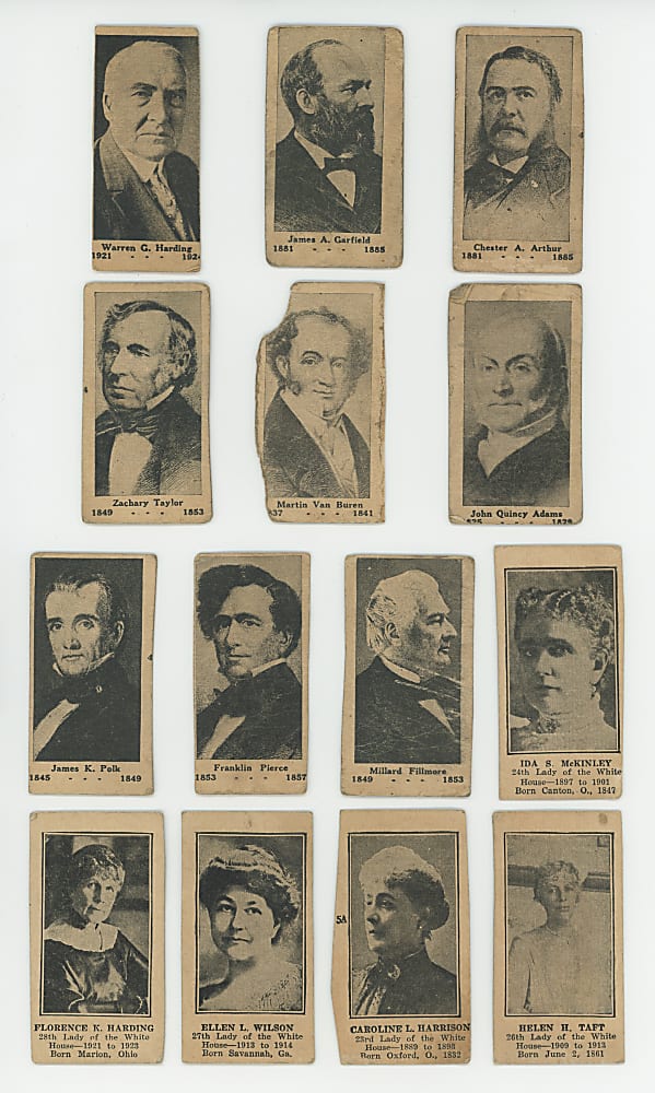 1920s President Strip Card Collection (28) with (2) Abraham Lincoln & George Washington