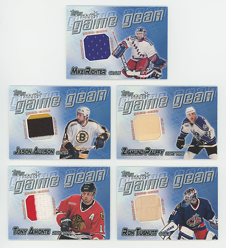2000-2001 Topps Stars Hockey Game Gear Set (19) with Several Hall of Famers Including Don Cherry Autograph Relic