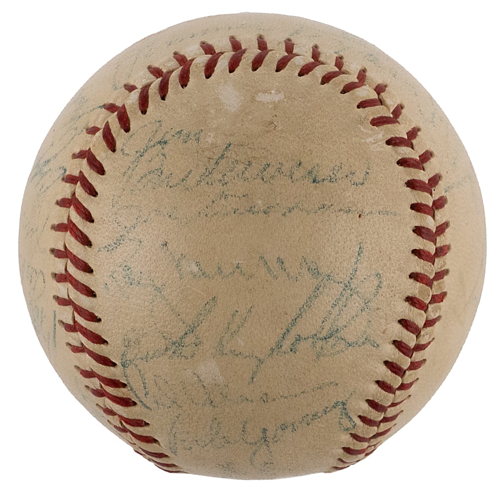 1954 Baltimore Orioles Inaugural Season Team-Signed Baseball with (30) Signatures Including Waitkus, Fox, Courtney, Dykes & Larsen - JSA LOA