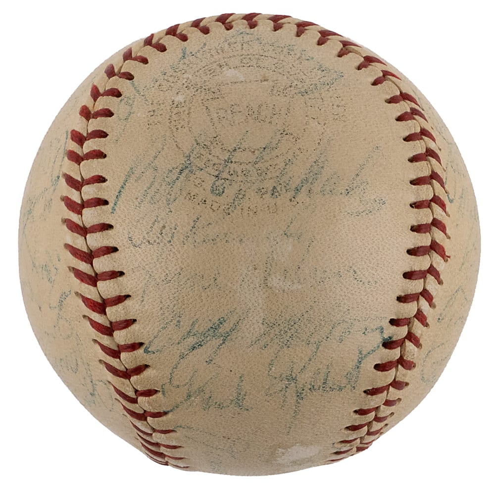1954 Baltimore Orioles Inaugural Season Team-Signed Baseball with (30) Signatures Including Waitkus, Fox, Courtney, Dykes & Larsen - JSA LOA
