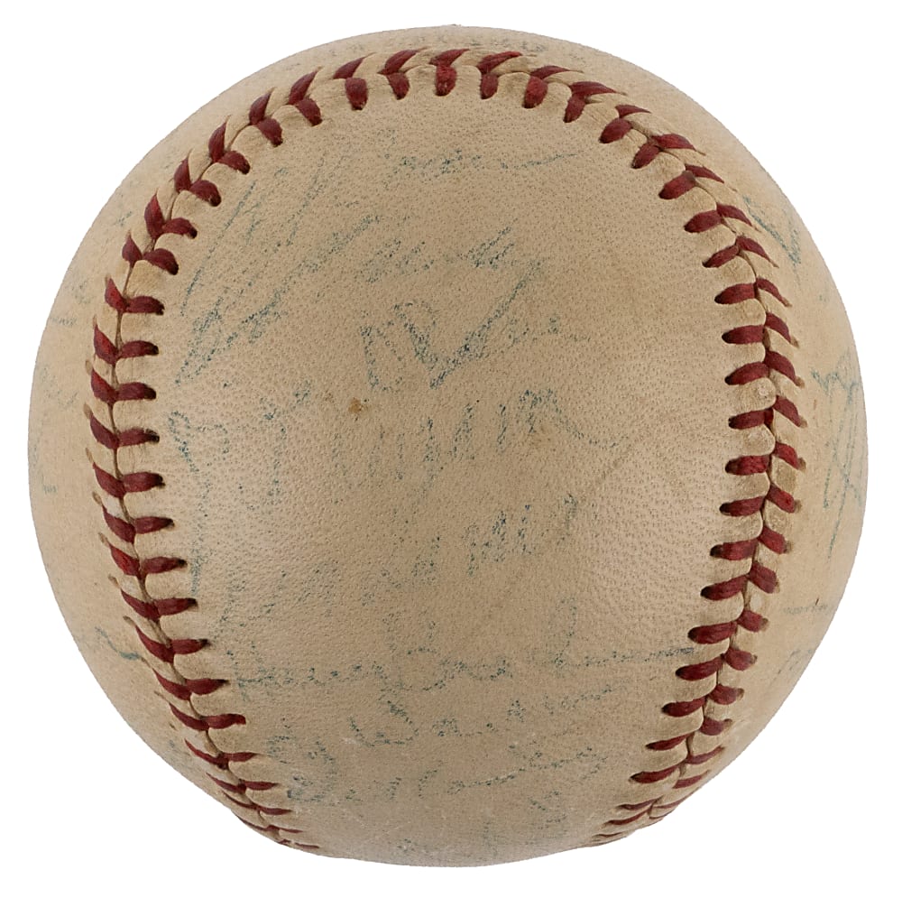 1954 Baltimore Orioles Inaugural Season Team-Signed Baseball with (30) Signatures Including Waitkus, Fox, Courtney, Dykes & Larsen - JSA LOA