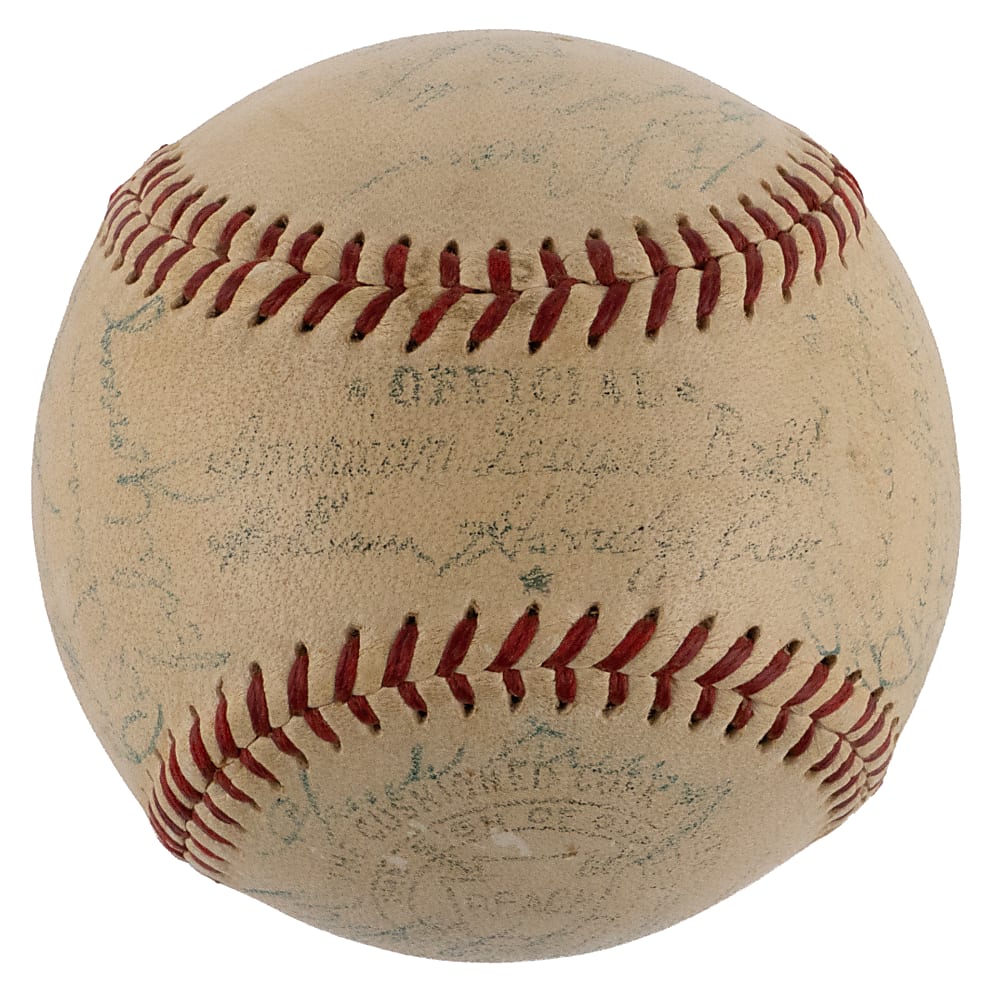 1954 Baltimore Orioles Inaugural Season Team-Signed Baseball with (30) Signatures Including Waitkus, Fox, Courtney, Dykes & Larsen - JSA LOA