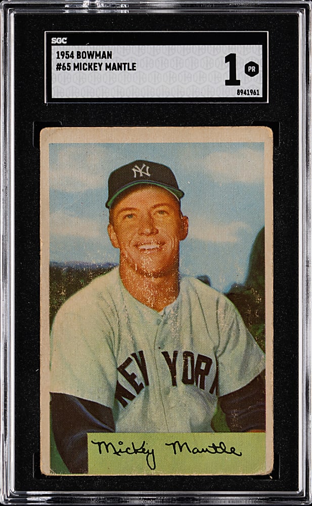 1954 Bowman #65 Mickey Mantle SGC POOR 1