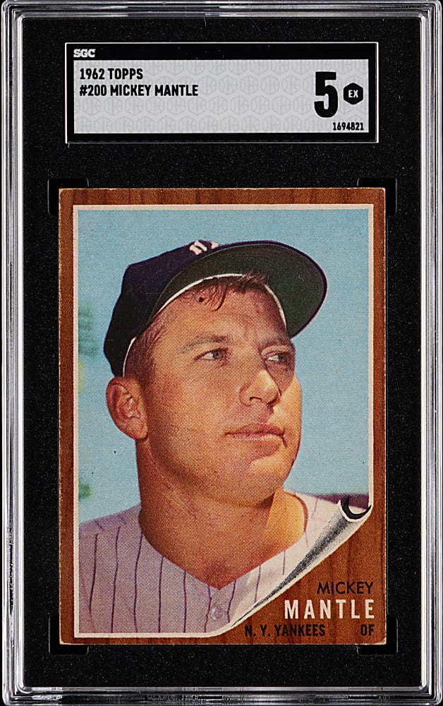 1962 Topps #200 Mickey Mantle SGC EX 5