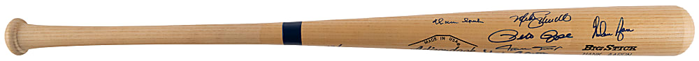 Limited-Edition Major League Baseball All-Century Team Multi-Signed Hank Aaron Pro Model Bat - (10) Signatures with Aaron, Mays, Rose & Ryan - JSA LOA