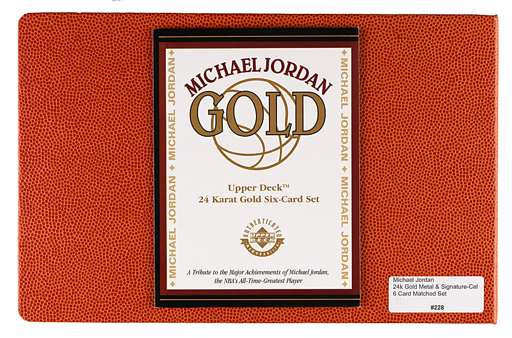1997 Upper Deck Michael Jordan 24k Gold Limited Edition (6) Card Set in Album with Original Box