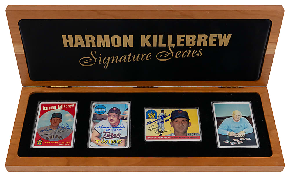 1997 R&N China Signature Series Harmon Killebrew Signed & Inscribed Limited Edition Porcelain Card Set (3) in Deluxe Case