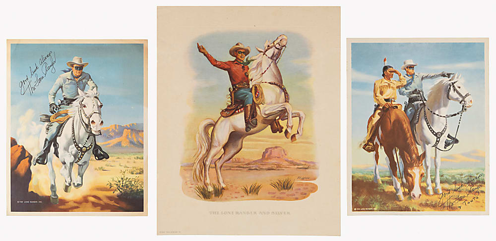 1940s-1950s Merita Bread The Lone Ranger Premiums (6) Plus Mailing Envelope