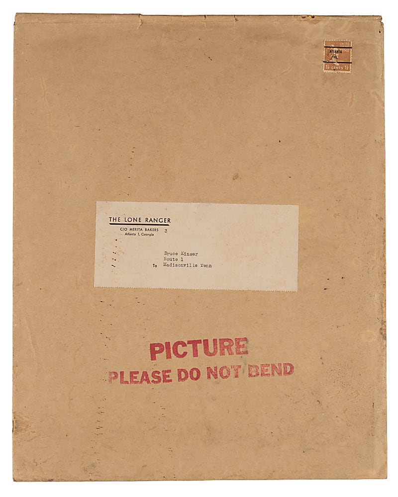 1940s-1950s Merita Bread The Lone Ranger Premiums (6) Plus Mailing Envelope