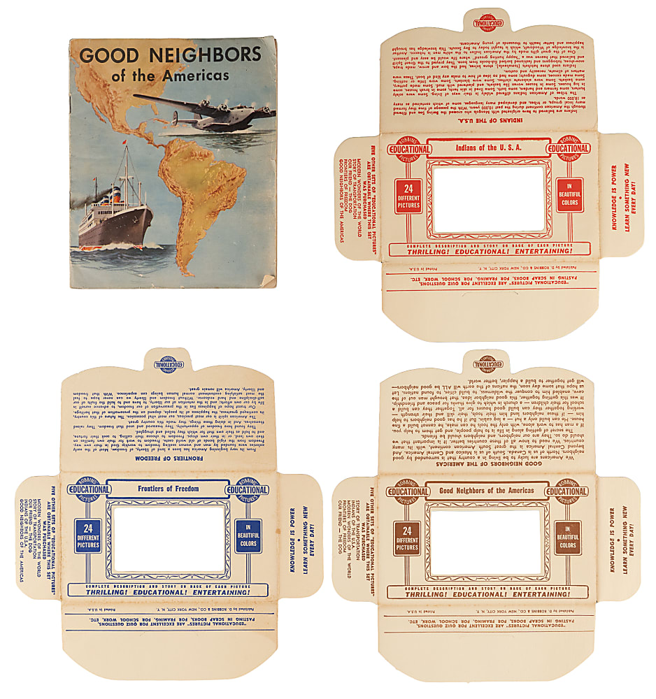1940s-1950s Gordon Bread & Robbins Educational Pictures Collection (160+) with Several Complete, Near & Partial Sets