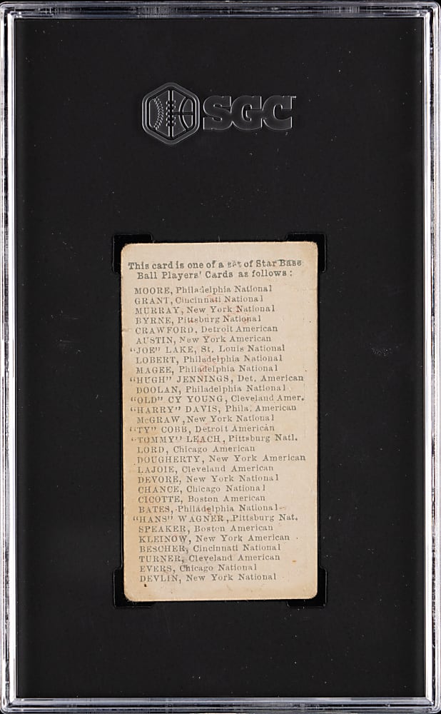1911 E94 George Close Candy Co. Frank Chance SGC POOR 1