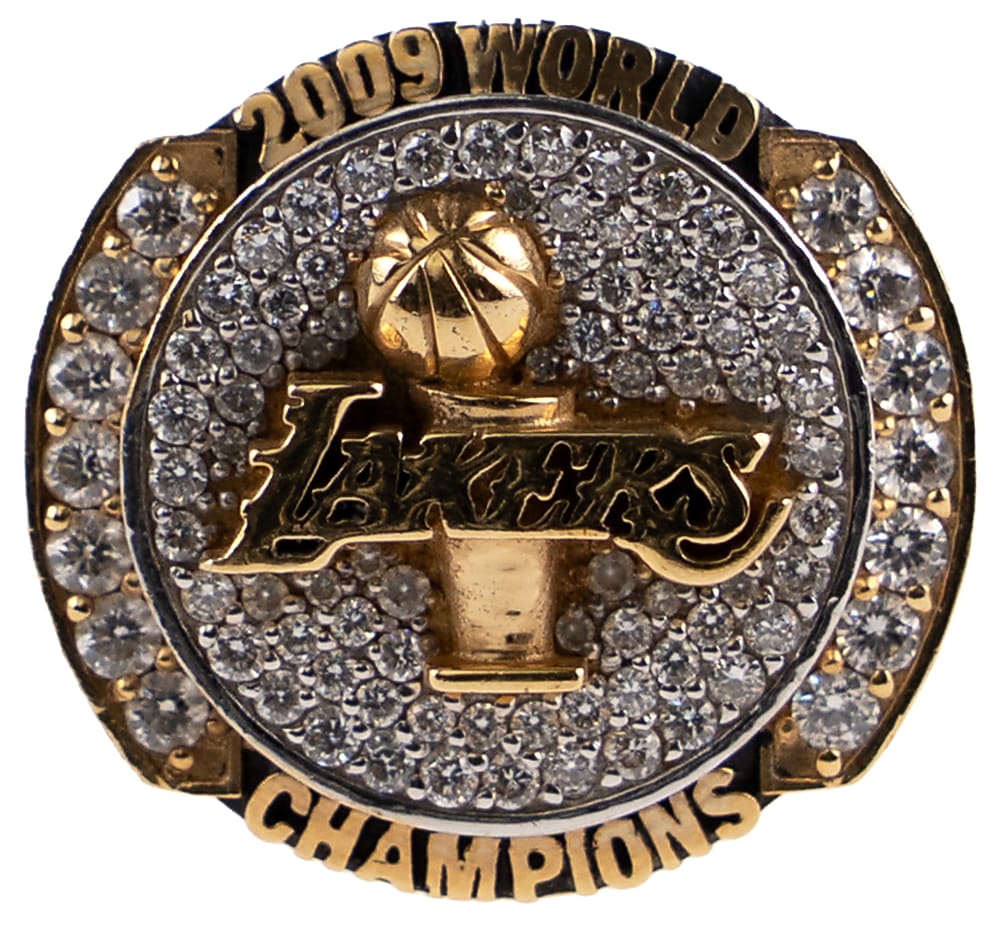 2009 Los Angeles Lakers NBA Championship 15K Gold Ring Presented to Ronnie Lester with COA & Deluxe Case