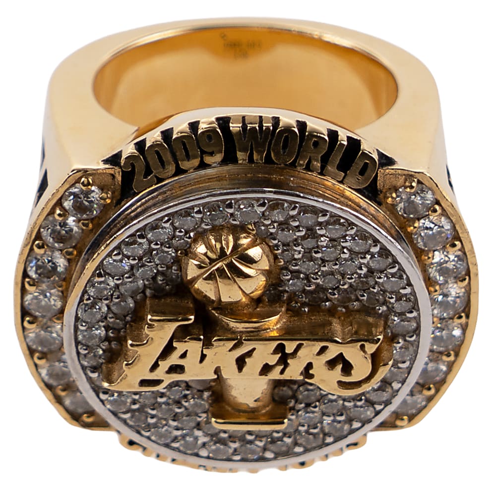 2009 Los Angeles Lakers NBA Championship 15K Gold Ring Presented to Ronnie Lester with COA & Deluxe Case
