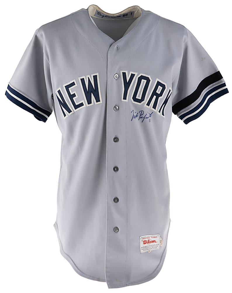 1986 Mike Pagliarulo Signed New York Yankees Game-Used Road Jersey
