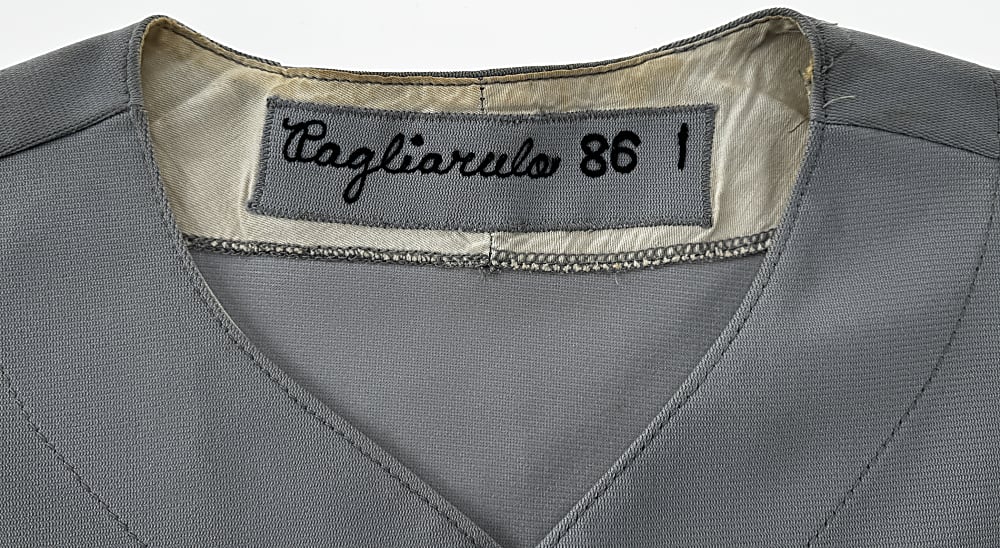 1986 Mike Pagliarulo Signed New York Yankees Game-Used Road Jersey